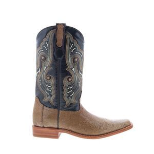 Los Altos Mens Stingray Jewel Finish Square Toe Boots Brown Boots (NWT)